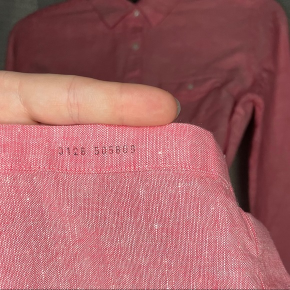 Red Long Sleeve Button Up Brooks Brothers Dress - Picture 5 of 5